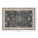 Washable Floral Entrance Mat, 61 x 91 cm