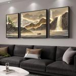 Framed Mountain Landscape Art Set - 3 Pieces