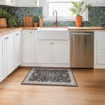 Washable Floral Entrance Mat, 61 x 91 cm