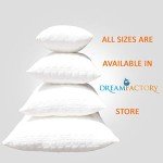 Set of 2 White Fiber Pillow Cushions, 12x12