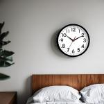 DAXSMY 8 Inch Silent Analog Wall Clock - Black