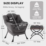 Tiita Large Accent Lounge Chair with Ottoman