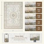 Vintage Boho 5x7 Washable Area Rug - Beige