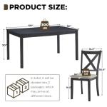 LUXOAK 7-Piece Farmhouse Dining Table Set