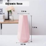 Pink Minimalist Ceramic Flower Vase, 7.4 Inches