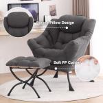 Tiita Large Accent Lounge Chair with Ottoman