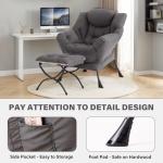 Tiita Large Accent Lounge Chair with Ottoman