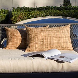 Beige Waterproof Throw Pillow Covers – Set of 2