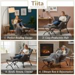Tiita Large Accent Lounge Chair with Ottoman
