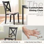 LUXOAK 7-Piece Farmhouse Dining Table Set