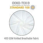 Set of 2 White Fiber Pillow Cushions, 12x12