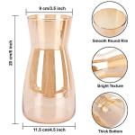 Glass Vases for Flowers, 8 Inch Tall Ins Modern Irised Crystal Clear Glass Vases for Centerpieces Home Desk Decoration, Decorative Glass Table Vase for Birthday Wedding Housewarming Gift,Amber