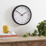 Amazon Basics 12" Black Traditional Wall Clock