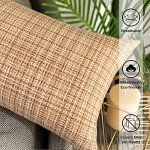 Beige Waterproof Throw Pillow Covers – Set of 2