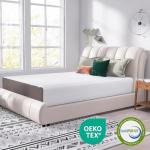 Amazon Basics Memory Foam Mattress, Soft Plush Feel, Breathable, 12 Inch, Queen, White/Grey