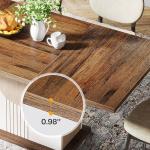 Tribesigns 55" Rectangular Dining Table for 4 to 6 People, Farmhouse Wood Dinner Table for Kitchen, Dining Room & Living Room, Oak Brown & White