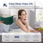 Amazon Basics Memory Foam Mattress, Soft Plush Feel, Breathable, 12 Inch, Queen, White/Grey