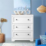 Tall 3-Drawer Bedroom Storage Chest of Drawers