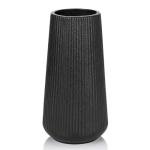 Cute Matte Black Ceramic Flower Vase