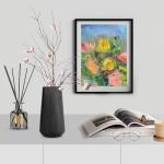 Cute Matte Black Ceramic Flower Vase