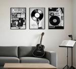 Retro Music Poster Wall Art Set for Home Decor