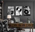 Retro Music Poster Wall Art Set for Home Decor