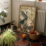 Vintage Hummingbird Framed Wall Art Decor