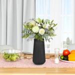 Cute Matte Black Ceramic Flower Vase