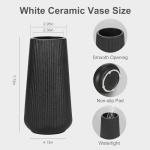 Cute Matte Black Ceramic Flower Vase