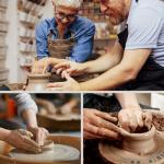 Cute Matte Black Ceramic Flower Vase