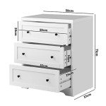 Tall 3-Drawer Bedroom Storage Chest of Drawers