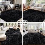 Xafir 8x10 Large Black Area Rug