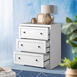 Tall 3-Drawer Bedroom Storage Chest of Drawers