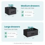 Stylish Black 5-Drawer Dresser with Organizer