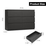 Modern Black 6 Drawer Dresser for Any Room