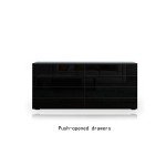 Stylish Black Sideboard Buffet Cabinet with 8 Drawers