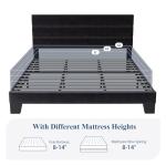 Velvet Upholstered King Size Bed Frame in Black