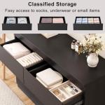 Modern Black 6 Drawer Dresser for Any Room