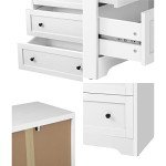Tall 3-Drawer Bedroom Storage Chest of Drawers