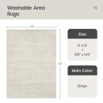 Beige 9x12 Stain Resistant Area Rug