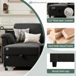 Vongrasig 79" L-Shaped Convertible Couch with Ottoman