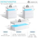 Modern LED 3-Piece Coffee Table Set in White