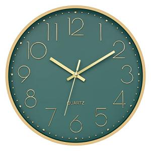 Modern 12-Inch Silent Gold Wall Clock