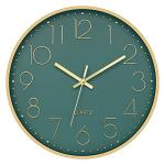 Modern 12-Inch Silent Gold Wall Clock