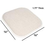 Memory Foam Chair Cushions with Non-Skid Backing, 4 Pack