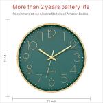 Modern 12-Inch Silent Gold Wall Clock