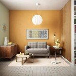 Zinus Stone Grey Mid-Century Loveseat Sofa