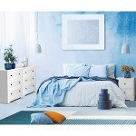 Tall 3-Drawer Bedroom Storage Chest of Drawers