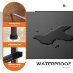 4 Drawer Fabric Dresser with Wood Top, Brown