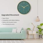 Modern 12-Inch Silent Gold Wall Clock